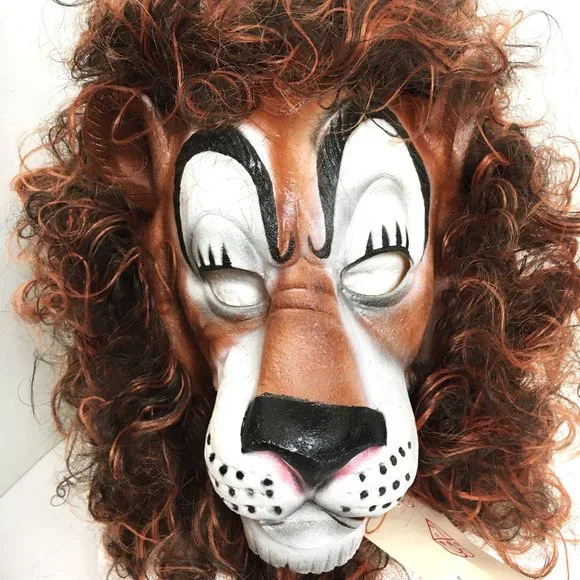 VTG Cesar Lion Head Rubber Latex Halloween Mask
